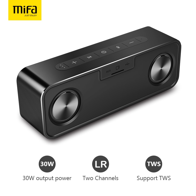 Mifa Metalen Draagbare 30W Bluetooth Speaker Met Super Bass Wireless Speaker Bluetooth4.2 3D Digitale Boombox Kolom Luidspreker