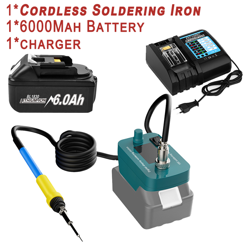 60W Akku-Lötkolben Werkzeug für Makita BL1830 18V Batterie BL1840 BL1850 BL1860 Batterie für DIY Reparatur