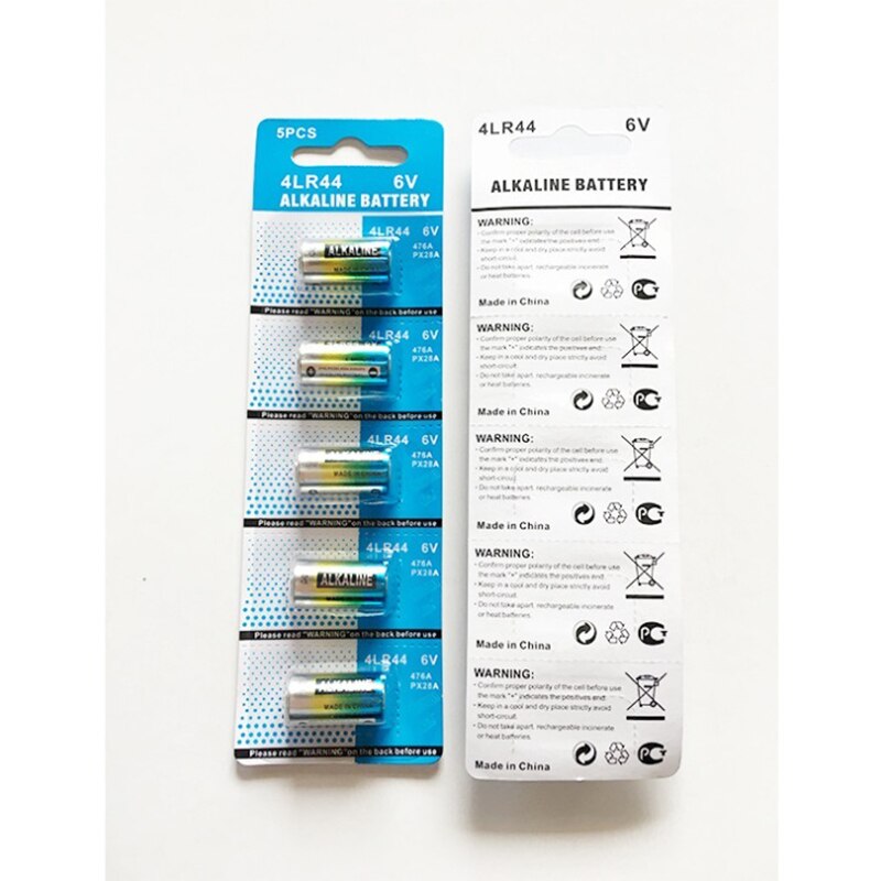 5PCS 4LR44 6V installed alkaline Zinc-Manganese cascade battery 6V beauty pen PX28A L1325 4AG13