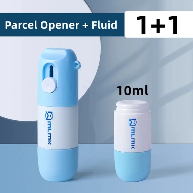 Thermal Paper Correction Fluid with Unboxing Knife Portable Durable Thermal Paper Data Identity Protection Fluid Eraser: DARK GRAY