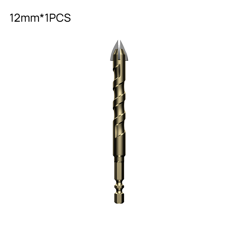 3–12 mm Oberherr-Bohrer, Fliesenbohrer, Lochöffner, Kreuz, Sechskant, Fliesen, Glas, Keramik, Beton, Zauberstab, Reibbohrer, Hartlegierung, Dreiecksbohrer: grau