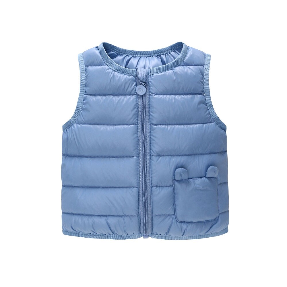 Vlinder Baby clothes Baby down vest Girls boys Winter Vest Newborn Worm Down Clothes Kids Vest Children Winter Coat 9M~4T: Blue / 24M