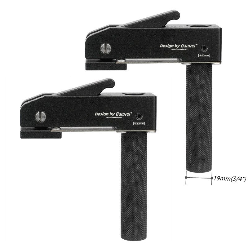 Workbench Dog Holes Quick Acting Hold Down Clamp Adjustable Fast Fixed Clip Fixture for Woodworking Benches 19/20MM Hole Tool: Style B 19mm