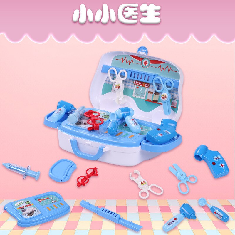 Dom zabaw dla dzieci zabawka kuchenna dziewczyna Model kosmetyczny plastikowy przyrząd walizka zabawkowy zestaw lekarski zestaw