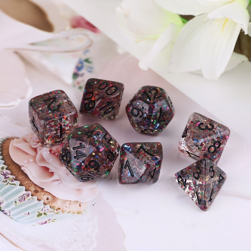 7pcs/set Polyhedral Irregular Multi Sides Numbers Dice Role Playing Board Game