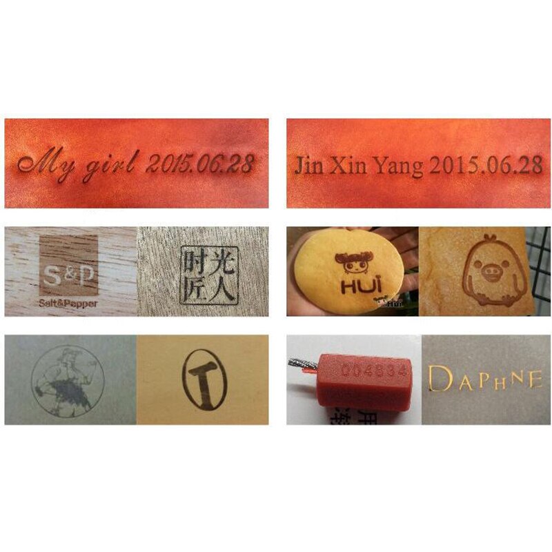 220 V Handheld Stamping Machine Cake Branding Machine LOGO Lederen Reliëf Hout Markering Embossing Machine 40*40 MM