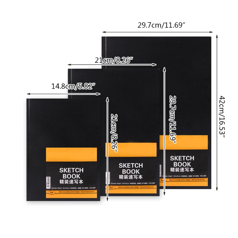 Sketch Book A3/A4/A5 for Drawing Painting Diary Sketch Book Memo Pad Notebook School Supplies Portable Art Artists Supplies