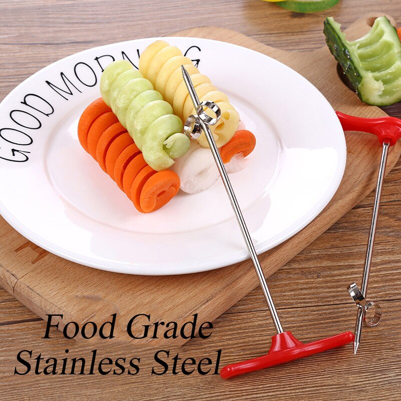 Vegetables Spiral Knife Kitchen Carving Tool Potato Carrot Cucumber Salad Chopper Spiral Screw Slicer Cutter Kitchen Accessories