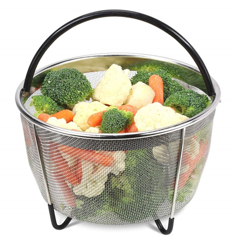 ZK30 Steamer Basket for Instant Pot Accessories 304 Stainless Steel 6 Qt Pressure Cooker Accessories for Rice Egg Vegetable Meat