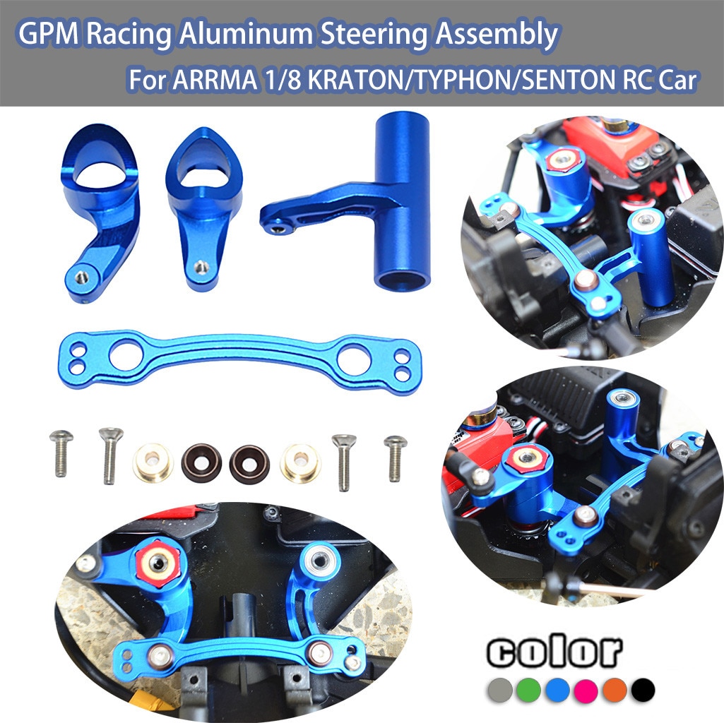 GPM Racing Aluminum Steering Assembly For ARRMA 1/8 KRATON/TYPHON/SENTON RC Car Accessories RC Parts