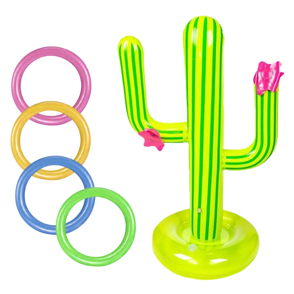 Pvc Opblaasbare Cactus Ringen Toss Game Kit Fiesta Party Levert Water Speelgoed Kids Volwassenen