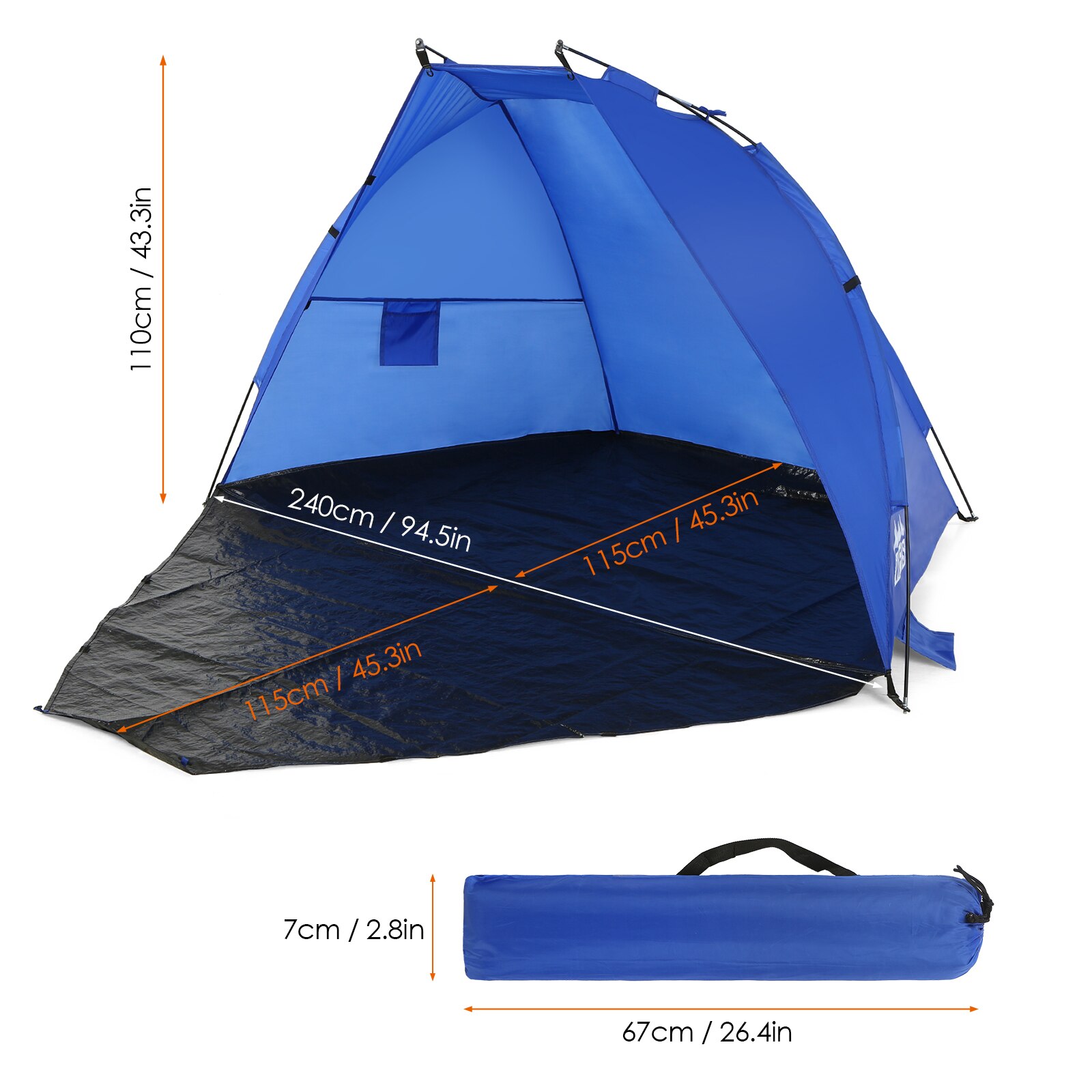 Portable Outdoor Automatic Tent Instant Pop up Camping Family Tent Travel Beach Tent Anti UV Shelter for Fishing Hiking Picnic
