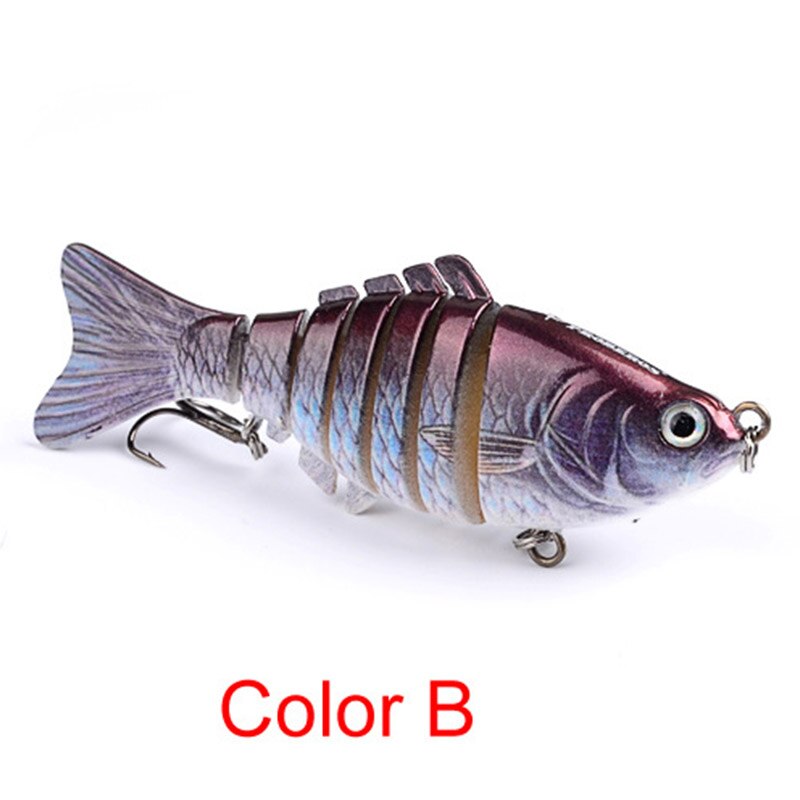 10cm 15.5g Fishing Lure 7 Sections Swimbait Fishing bait 6# Hook Fishing Tackle Multi Jointed Artificial Bait 5 Colors: B