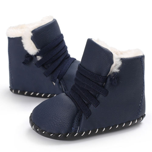 Bebê menina menino botas de neve couro bonito meia botas infantil novo fundo macio sapatos quentes casuais inverno 2018
