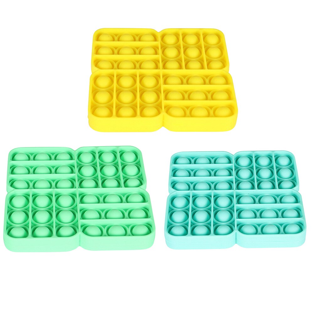 Block Push Fidget Toys Bubble Sensory Toy Funny Autism Needs Antistress Plastic Desktop Toys