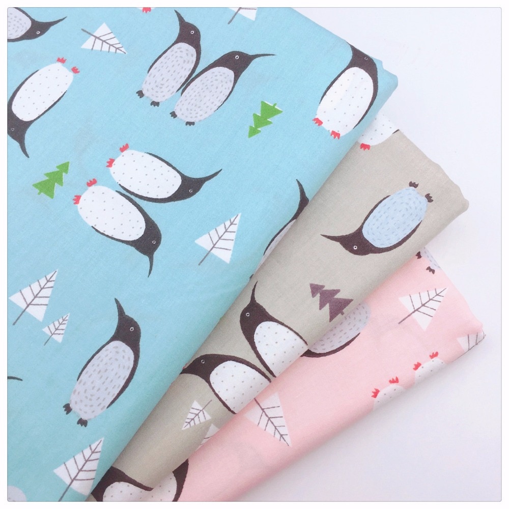 Pingouin Twill coton tissu bricolage Tilda quilting bébé tissu enfants literie patchwork tissu maison Textile couture dessin animé tissu