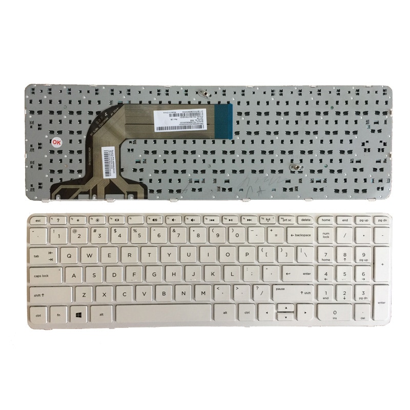 US Keyboard FOR HP Pavilion 17-N 17-E 17N 17 E R68 English laptop keyboard white and black