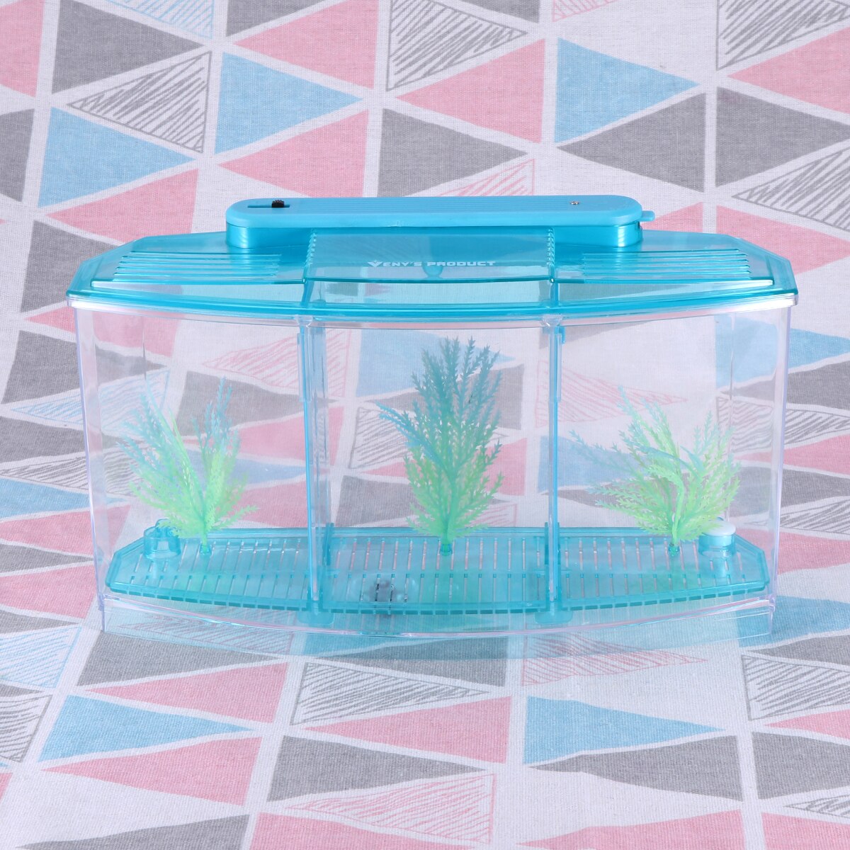 1pc Fish Tank Desktop Mini Ecological Self-Cleaning Lazy Fish Tank for Shop Aquariums Home