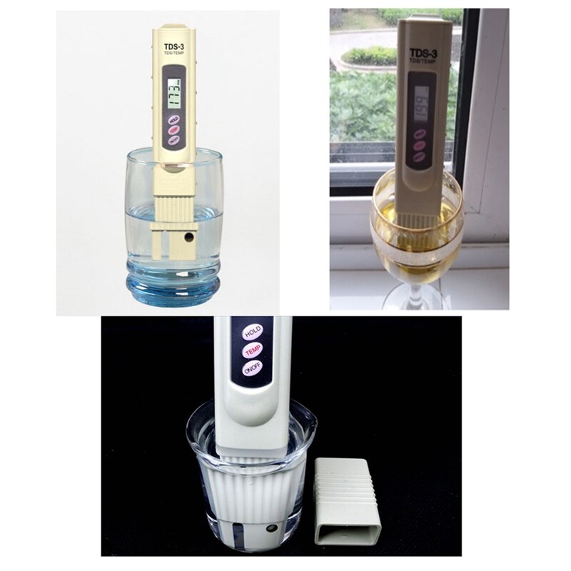 3 Key TDS Test Pen with Digital Thermometer Tester Portable Pen