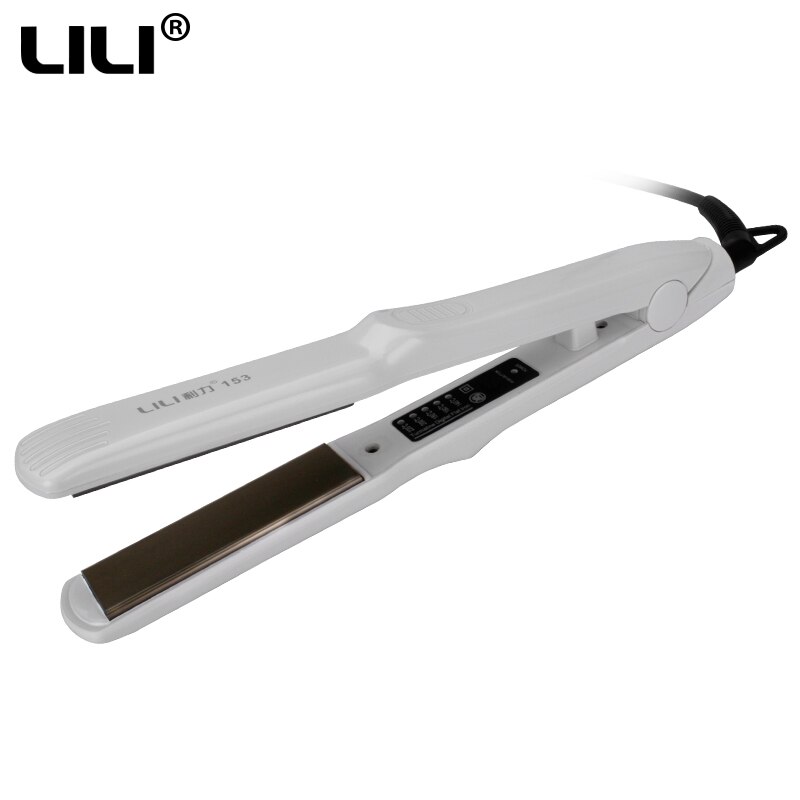 110-240V Keramische Stijltang flat iron professionele Elektrische Stijltangen haar krultang Salon Styling Tool: White Straight