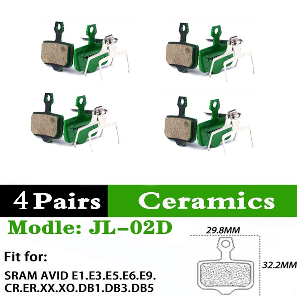 2 Paare Keramik Fahrrad Bremsbeläge MTB fahrrad 2Stck bremsbelag für S Shimano Sram eifrig M315 M355 M365 m395 M445 M447 MT200 M525 M375: 02D 4 Paare Keramik