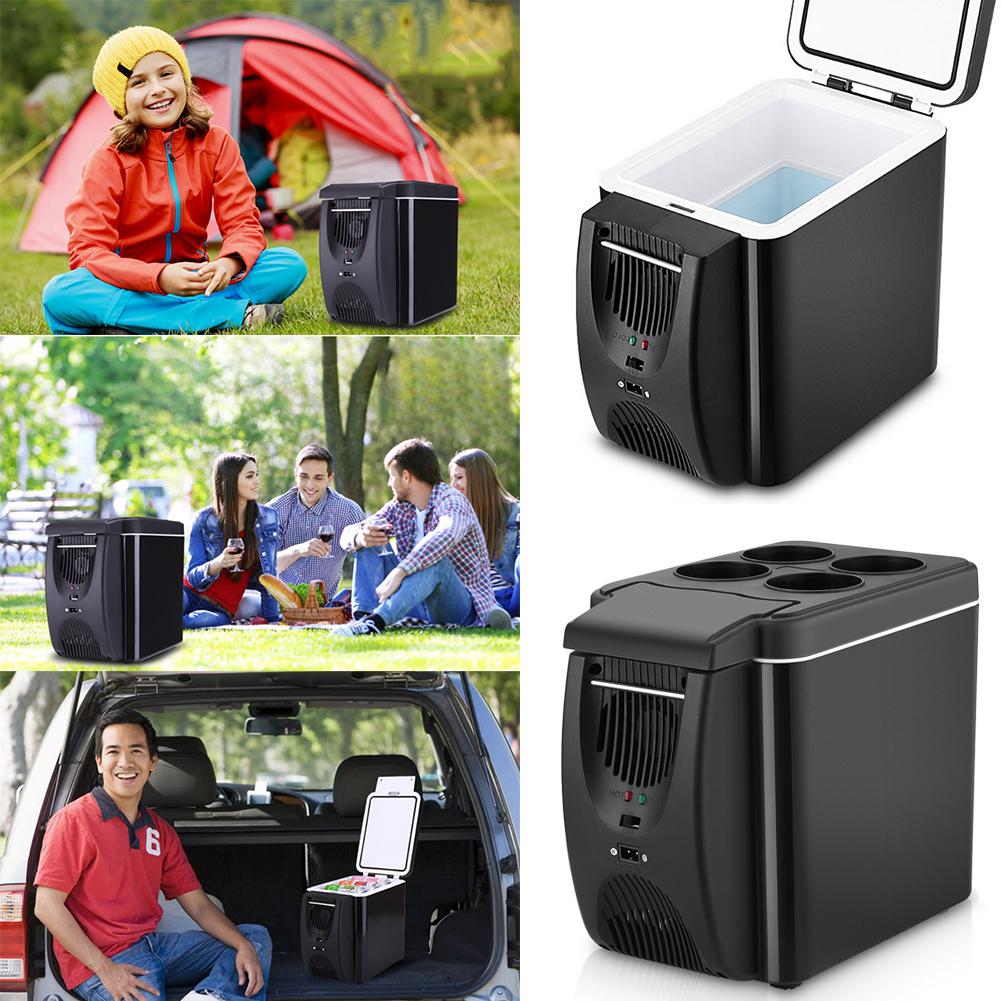 Mini bilkylskåp 12v kylskåp frysvärmare 6l automatisk frys kylare och varmare bärbar isbox resa elektrisk kyl för bil
