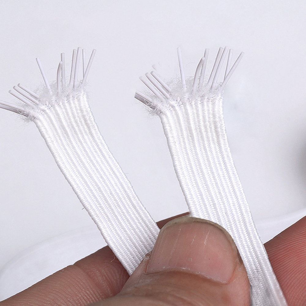 250 Yards Elastic Bands for Sewing Crafts Flat Elastic Band Braided Stretch Strap Cord Roll for Sewing and Crafting