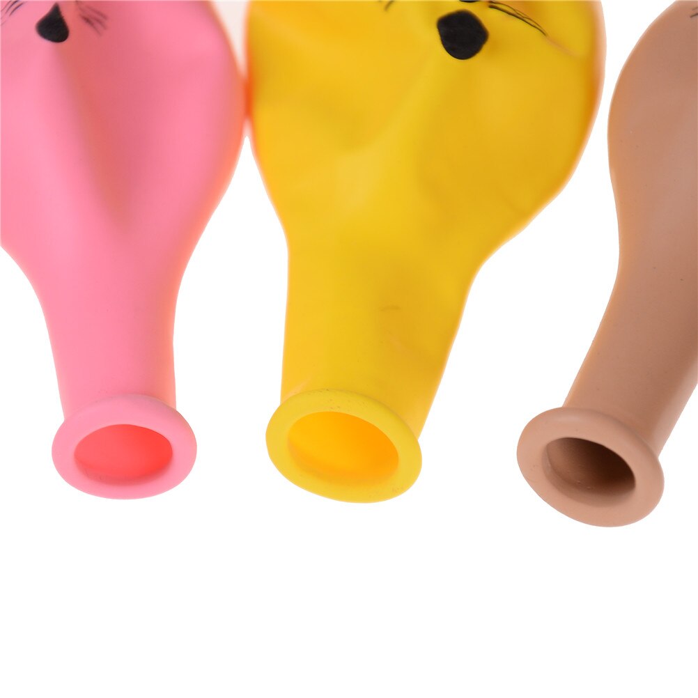 10 Stks/set Konijn Hoofd Latex Opblaasbare Ballon Gemengde Kleur Kinderen Party Speciale Vormige Cartoon Speelgoed Willekeurige