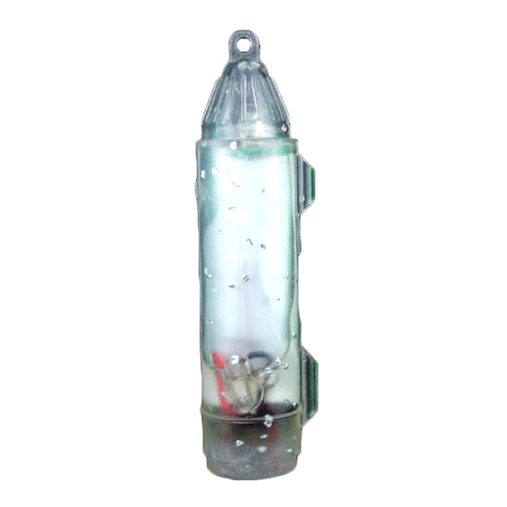 Mini fiskelampa bärbar led undervattensfisk locka lampa diy bläckfisk fiske bete utomhus tillbehör: Vitt ljus