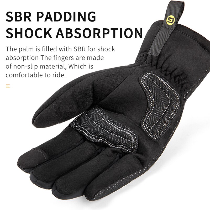 Giyo-guantes de invierno para hombre y mujer, equipo de ciclismo con almohadilla de Gel, de dedo completo, para bicicleta de montaña y motociclista, con pantalla táctil