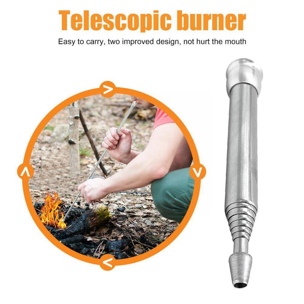 Retractable Fire Tube Camping Picnic Barbecue Fire 6 Fire Blower Retractable Fire Fire Steel Rod Tube Section Lig J6p2