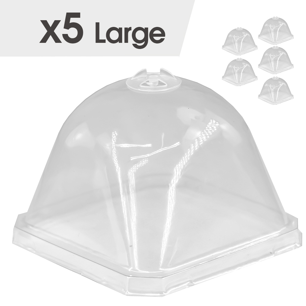 4-maten tuinkwekerij zaailingbeker met warmer deksel vochtigheidskoepel voor binnenkas bloempotten container kweekpotten: Oranje