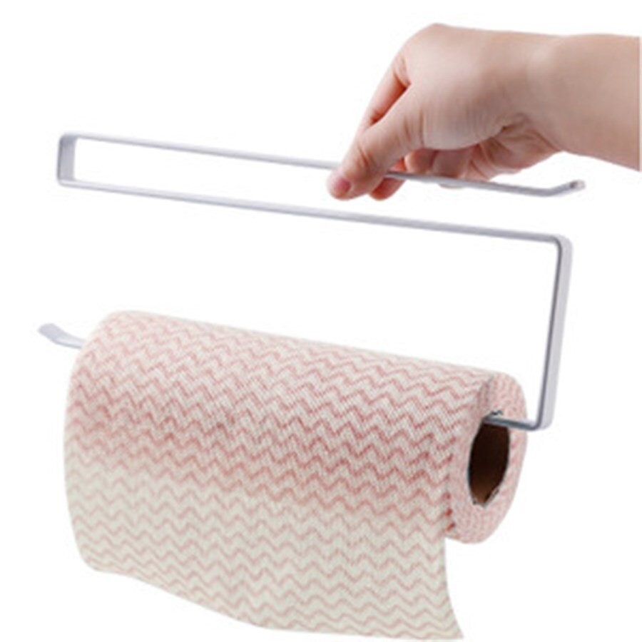 Hushållspappershållare järnpapper rullhanddukar förvaringsställ skåp hängande hylla badarrangörer solid hängare