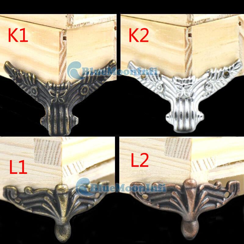 5 10 20 stk antikke smykkeskrin træmøbelæske dekorative fødder benhjørnebeskytter bronze nikkel guld rød bronze