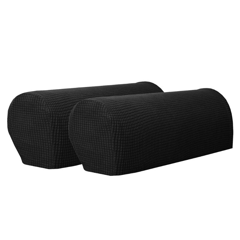 Funda reposabrazos para sillón funda para brazo de sofá, 1 par lavado a máquina antideslizante de doble cara: BK