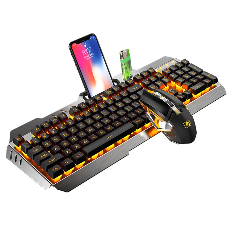 Drahtlose Tastatur und Maus DPI Einstellbare Wiederaufladbare Hintergrundbeleuchtung Tastatur Mäuse 40JB