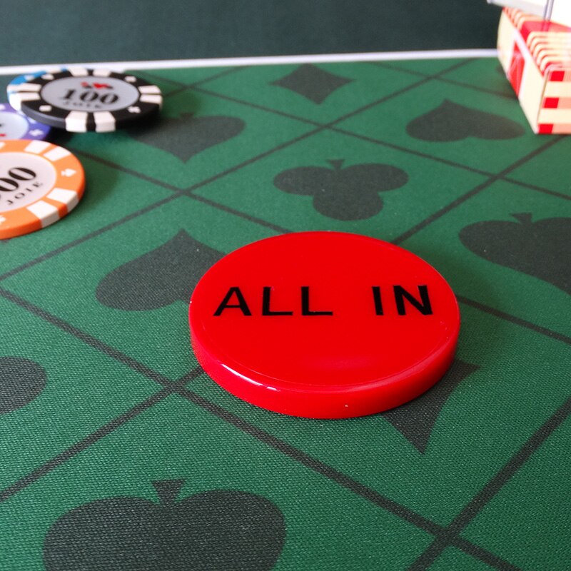 Accesorios de juego ALL IN Button acrílico Poker Card Guard Texas Hold'em: Azul