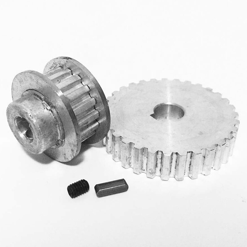 Engranaje de polea síncrona de Metal, engranaje de rueda motriz de correa de Motor S/N Cj0618, Mini engranajes de torno, engranajes de máquina de corte de Metal, 2 uds.
