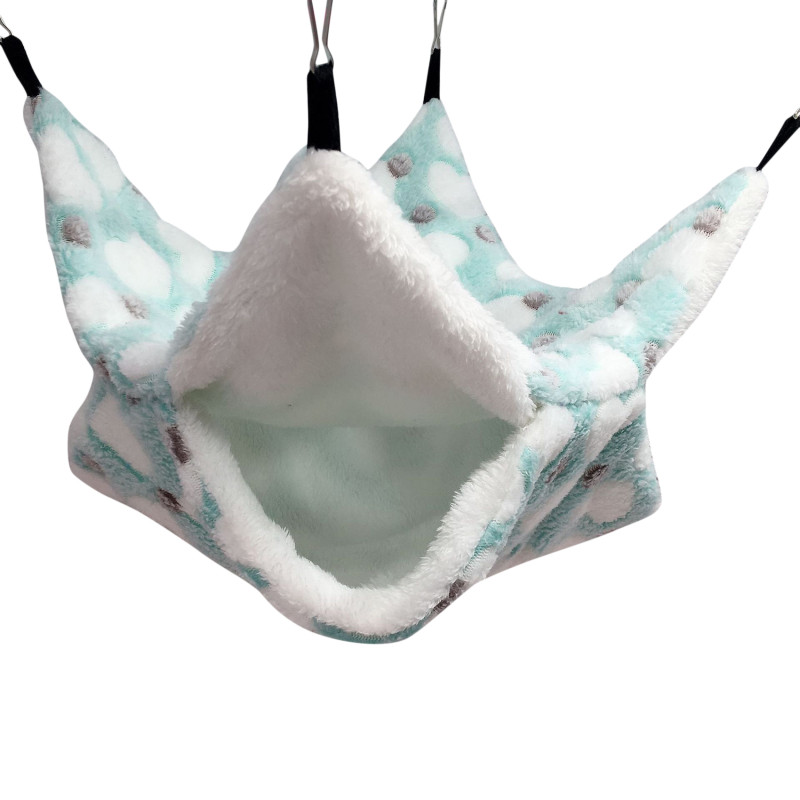 Cage cachette pour Hamster, polaire imprimée, cochon d'inde, planeur de sucre, lit de couchage, rongeur, hamac, Rat, petite maison, fournitures pour animaux: Orange