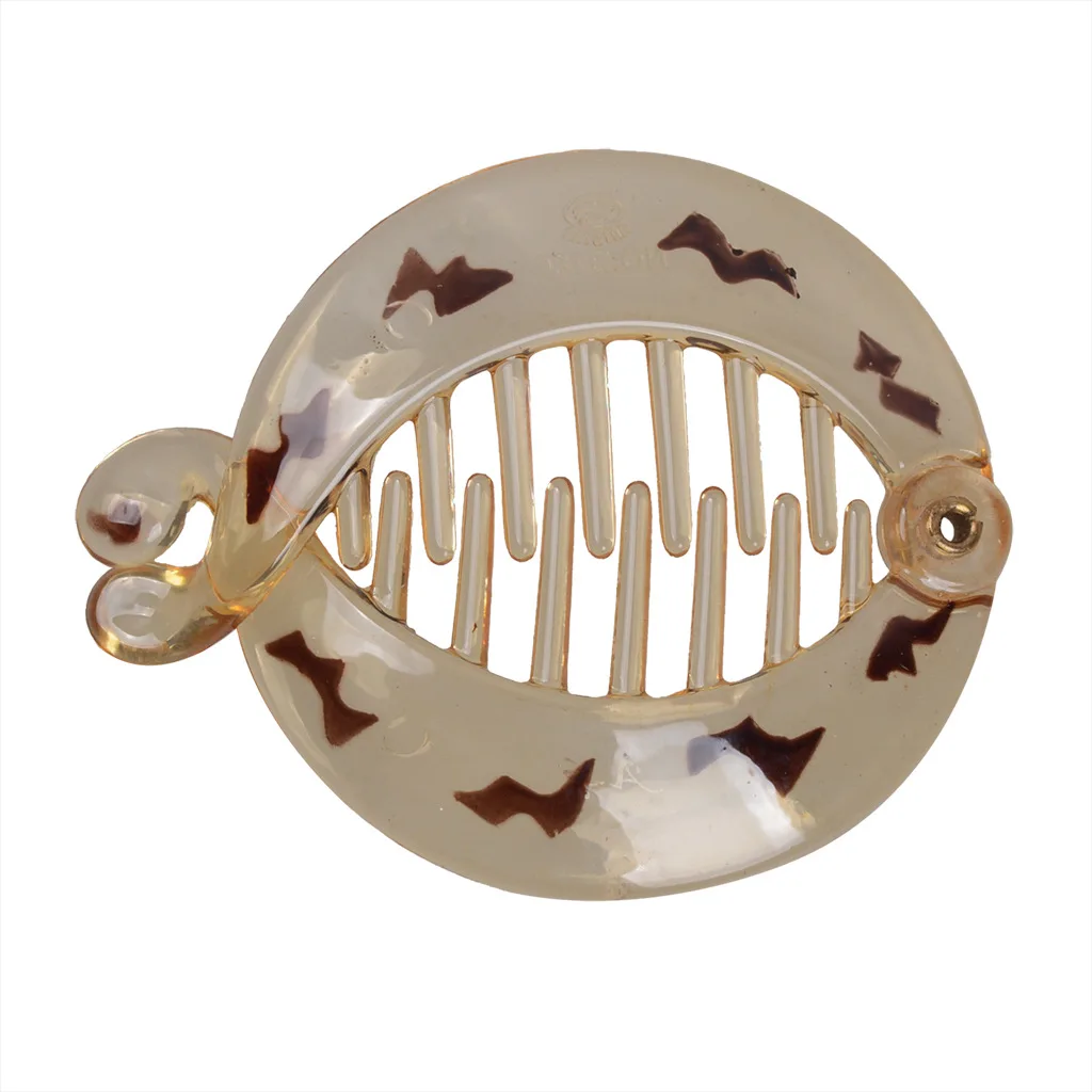 Pinzas para el pelo con forma de pez de tamaño pequeño, soporte para cola de caballo para mujeres y niñas, pinzas de plátano, cangrejos, accesorios para peinados en negro y marrón: Gris oscuro
