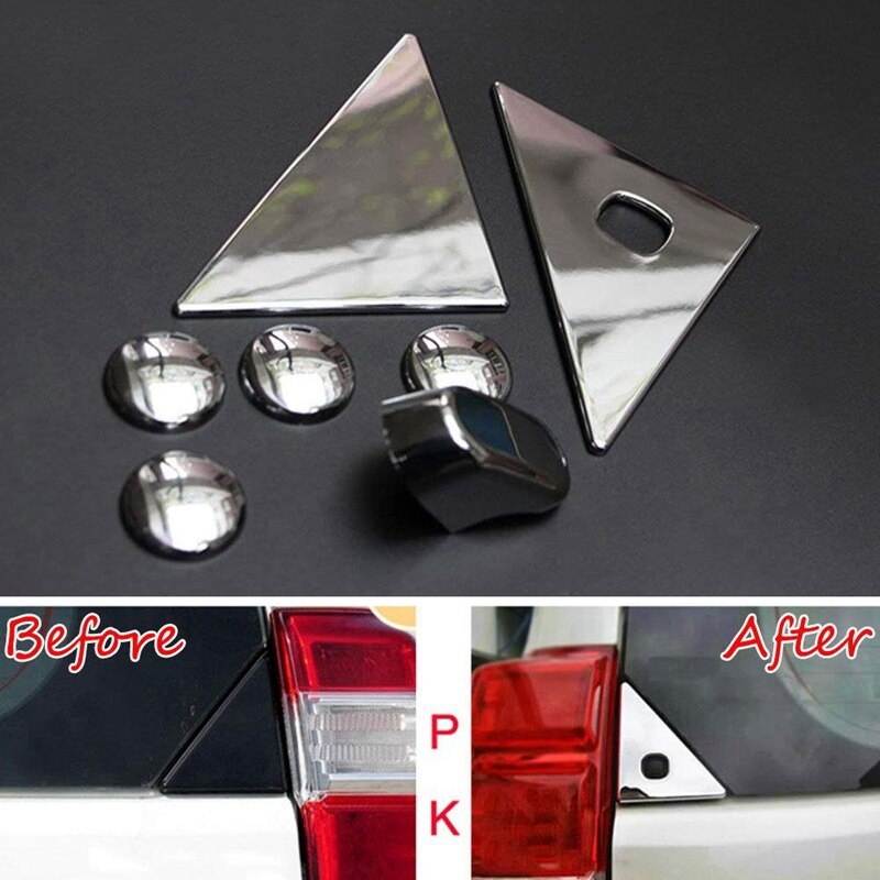 Pcs Chrome Rear Window Trims for Toyota Land Cruiser Prado Fj 150 Accessories