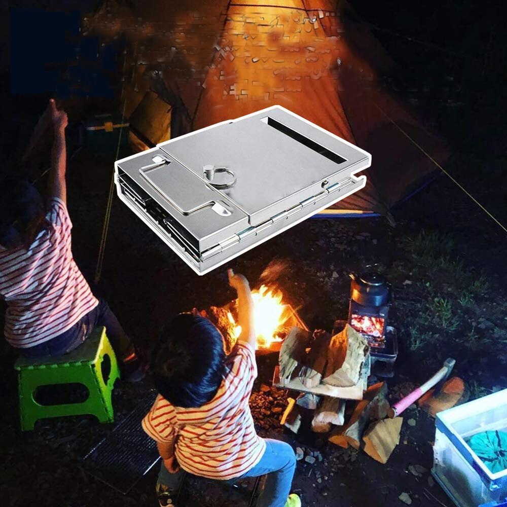Regolabile Pieghevole Da Campeggio Stufa A Legna Che Brucia Portabl di Camp Stufa Per Zaino In Spalla Cucina Picnic di Caccia Di Sopravvivenza All'aperto