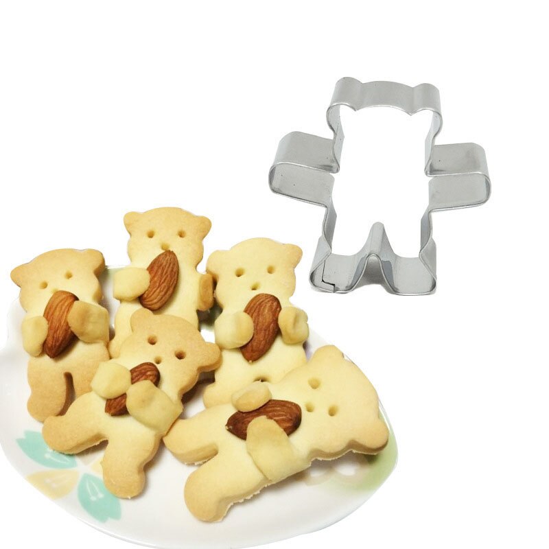 3D Cartoon Vorm Rvs Cookie Cutter Bakvormen Gingerbread Bakvorm Biscuit Cutter Bakken Accessoires