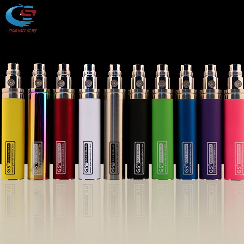 Original GS EGO II 2200mAh Battery Electronic Cigarette Vaporizer fill 2200/3200 Battery for 510 CE4 MT3 GS H2 Atomizers Vape