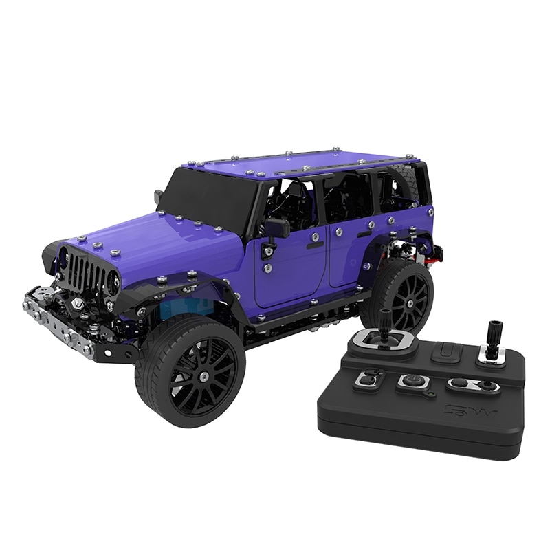 1:16 RC Car Stainless Steel 4CH Remote Control DIY Assembling for Jeep 25Km/H RC Off Road Cars Toys for Children 659 PCS: Default Title