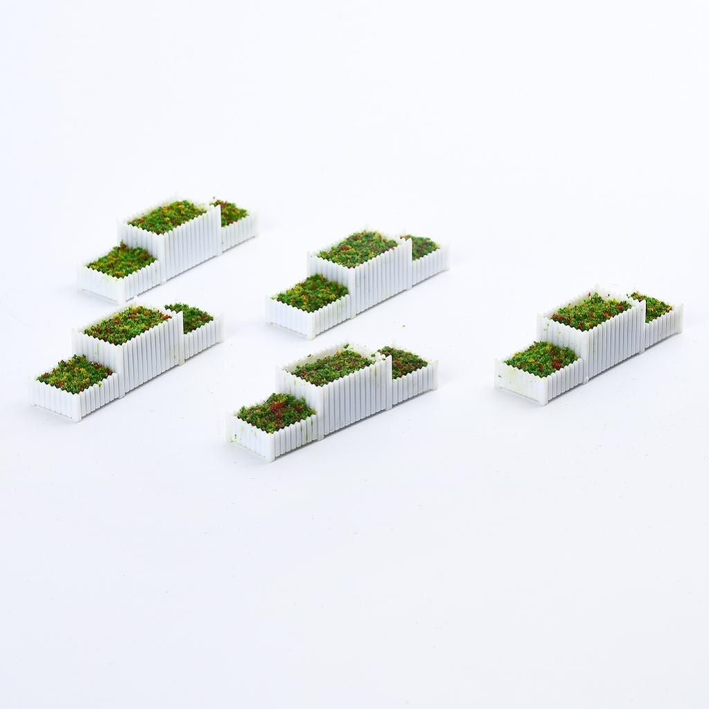 5Pcs E Bloembedden Planten Model Trein Tuin Landschap Architectuur Bomen Model Landschap-Ho 1:100