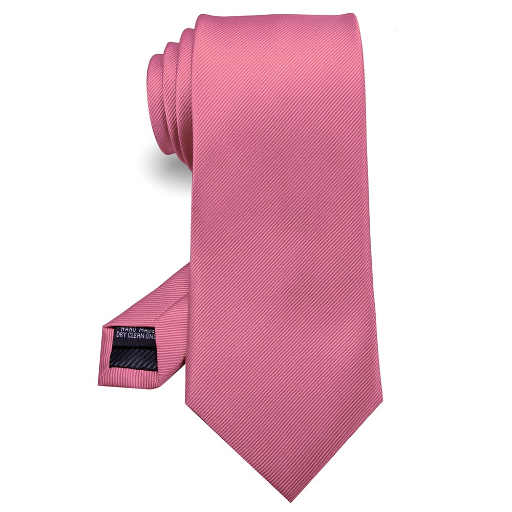 KAMBER, corbata para hombre de color sólido, corbata jacquard de seda de 8cm, corbatas verdes y rojas para hombre, accesorios formales de negocios para boda,: Rosa