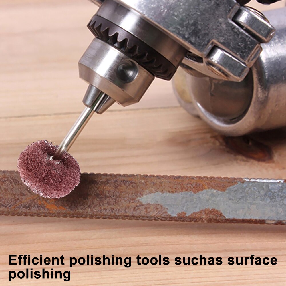 Mini perceuse, brosse Abrasive en Nylon, tête de ponçage, roue de polissage pour accessoires Dremel