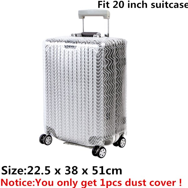 Couverture de poussière imperméable transparente de fraise 20-28 pouces couverture de protection de bagage de PVC accessoires de valise de voyage approvisionnement en produits: S ripple