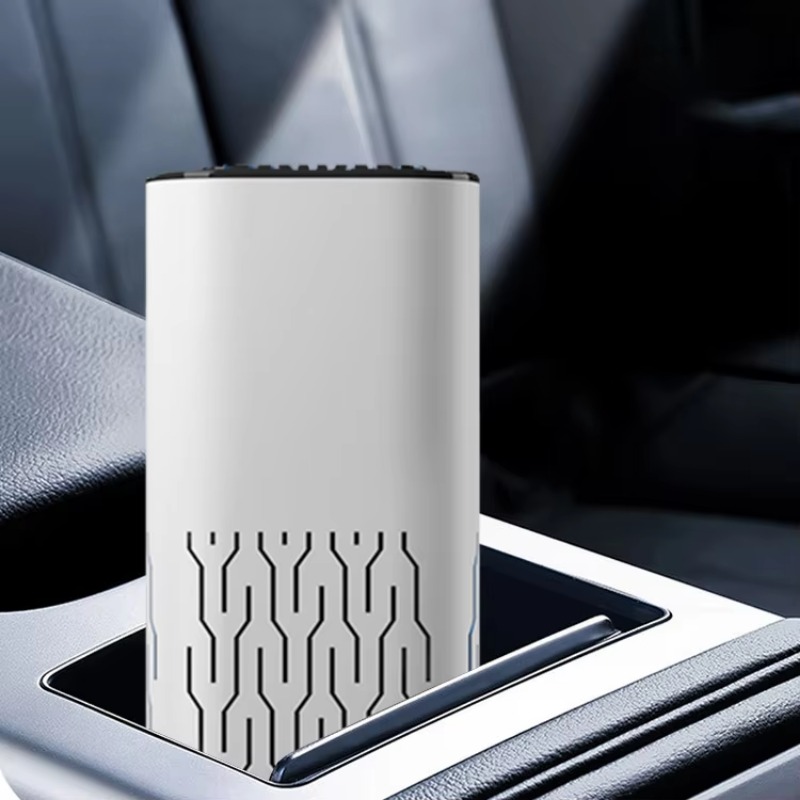 Purificador de aire de escritorio para interiores, purificador compacto de humo de segunda mano de iones negativos, máquina de aromaterapia para coche